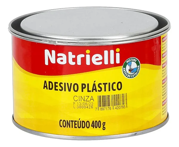 Adesivo Plástico Cinza 400gr