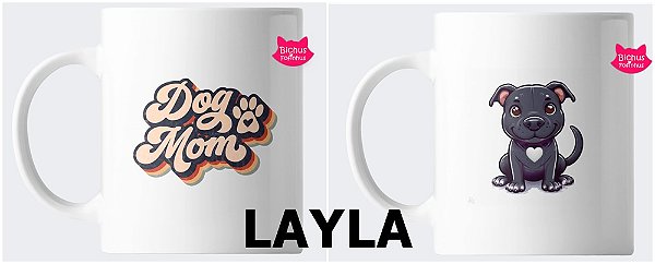 Caneca mãe de cachorros ( Dog Mom em porcelana)