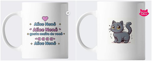 Caneca música da Alice Nenê