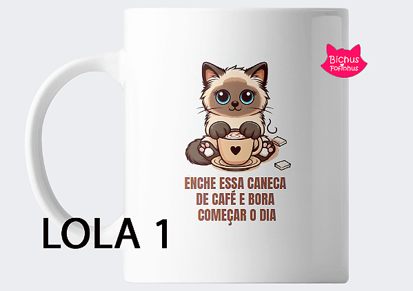 Caneca " Enche essa caneca de café e bora começar o dia"
