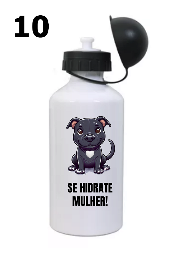 Squeeze " Se hidrate mulher" Alumínio Branco 500ml
