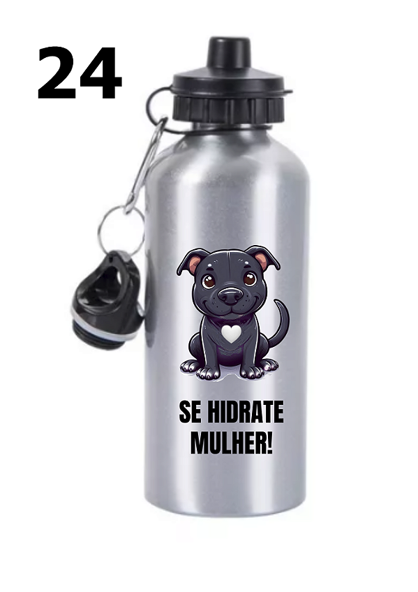 Squeeze " Se hidrate mulher" Aluminio  2 Bicos 600ml
