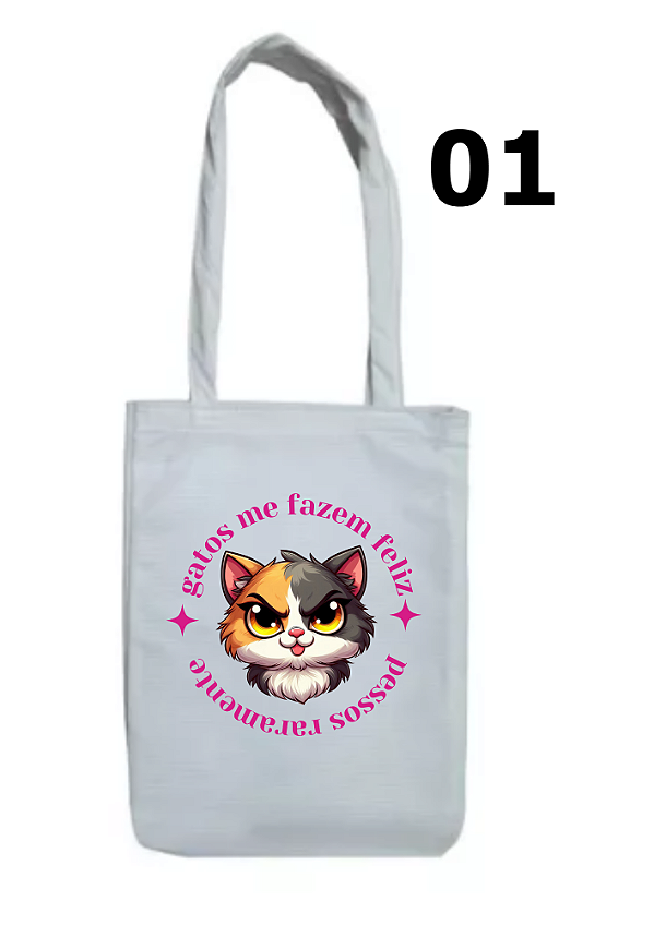 Sacola Ecobag Tecido Pet Ecológica 40X40 - Selecione a estampa