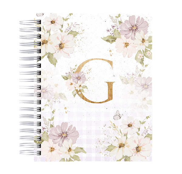 Planner: Alfabeto Quadriculado Lilás A-Z