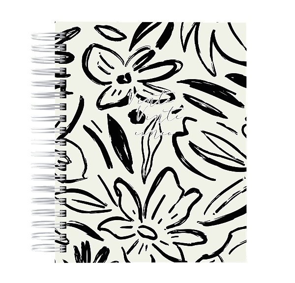 Planner: Floral Preto