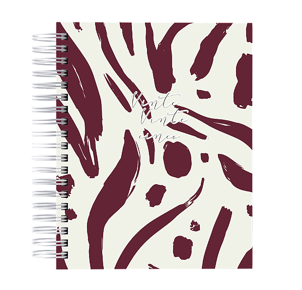 Caderno Pautado: Moderno Bordô