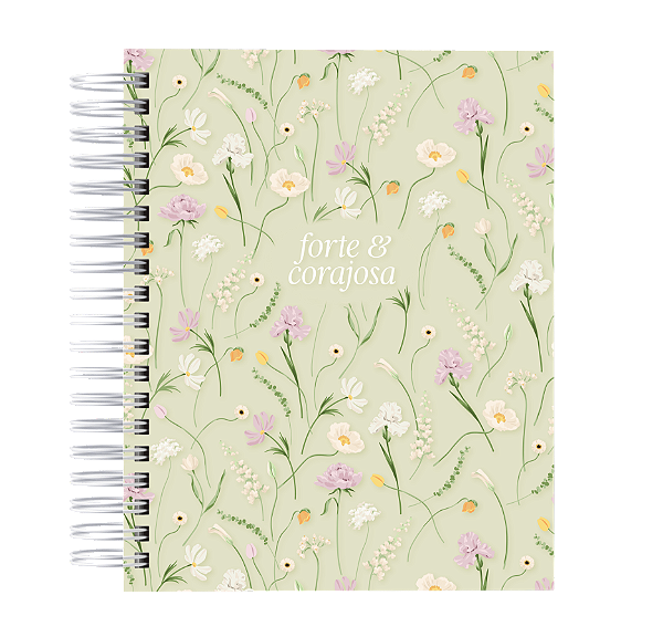 Planner Devocional: Forte e Corajosa - Floral Verde 2