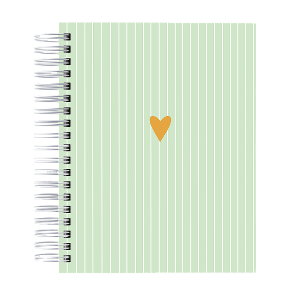 Caderno Pautado: Listra Verde