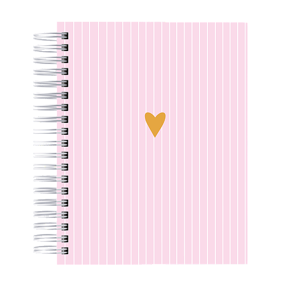 Caderno Pautado: Listra Rosa