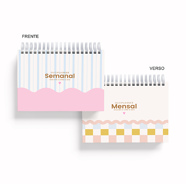 Duo Planner - Azul e Xadrez