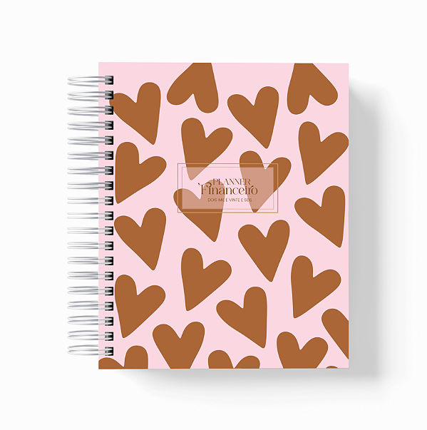 Planner Financeiro - Rosa Corações