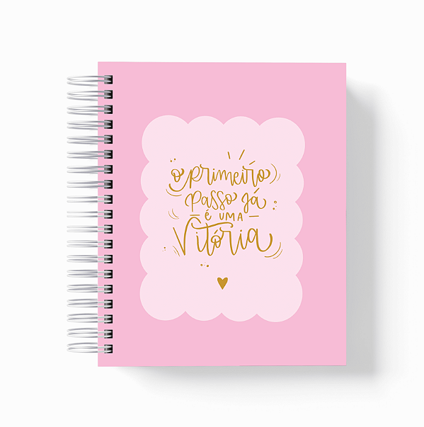 Caderno Pautado | O Primeiro Passo - Rosa