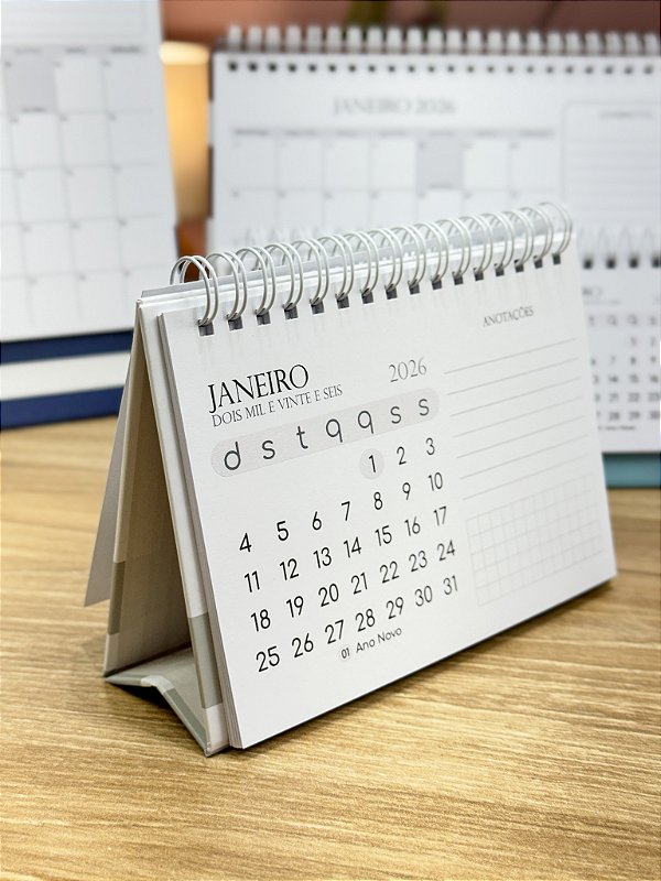 Calendário P | A6 Neutro Horizontal