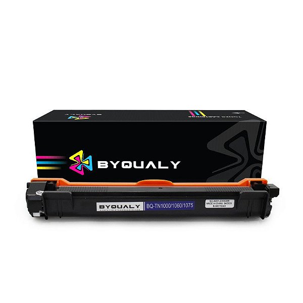 TONER COMPATÍVEL COM BROTHER TN1000 1060 1075 PRETO BYQUALY 1K