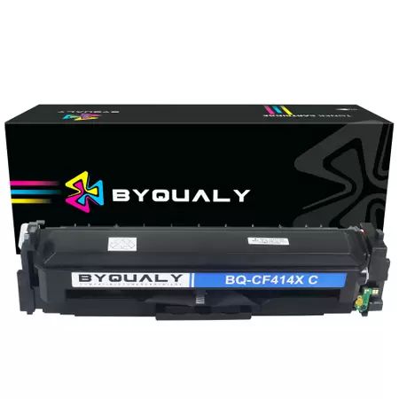 TONER COMPATÍVEL COM HP CF414X COM CHIP CIANO BYQUALY 6K