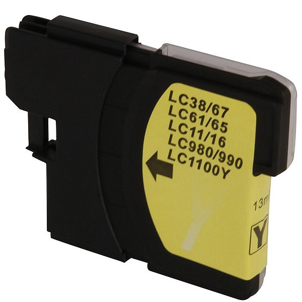 CARTUCHO DE TINTA COMPATÍVEL COM BROTHER BLC 61 38 67 AMARELO NEUTRO 13ML