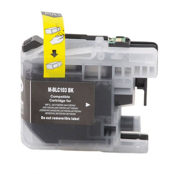 CARTUCHO DE TINTA COMPATÍVEL COM BROTHER BLC103 PRETO NEUTRO 20ML