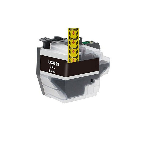 CARTUCHO DE TINTA COMPATÍVEL COM BROTHER LC3029XXL PRETO NEUTRO 65ML