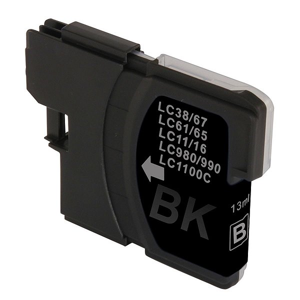 CARTUCHO DE TINTA COMPATÍVEL COM BROTHER LC65 PRETO NEUTRO 16ML