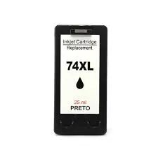 CARTUCHO DE TINTA COMPATÍVEL COM HP 74XL BK PRETO MICROJET 25ML