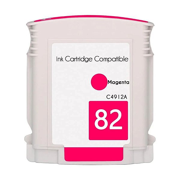 CARTUCHO DE TINTA COMPATÍVEL COM HP 82 C4912A MAGENTA IMPORTADO 69ML