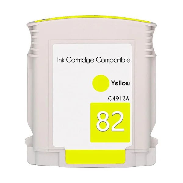 CARTUCHO DE TINTA COMPATÍVEL COM HP 82 C4913A AMARELO IMPORTADO 69ML