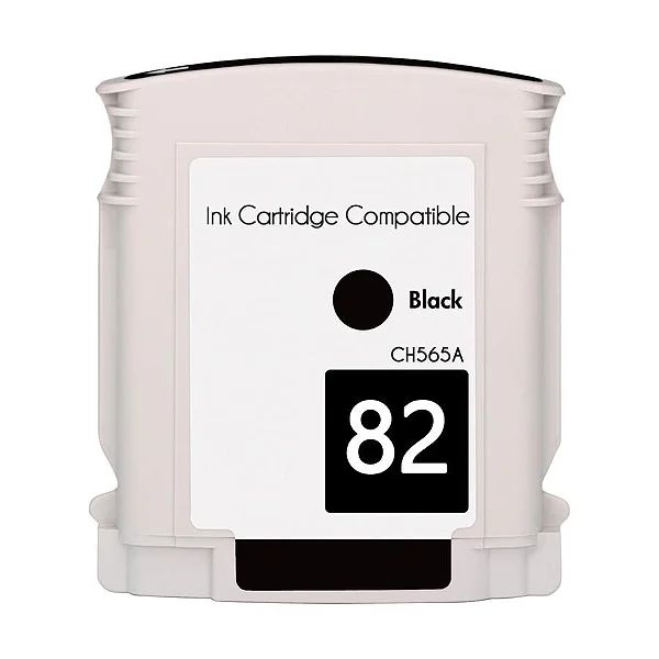 CARTUCHO DE TINTA COMPATÍVEL COM HP 82 CH565A PRETO IMPORTADO 69ML