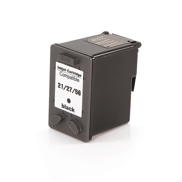 CARTUCHO DE TINTA COMPATÍVEL COM HP 21 27 56 PRETO MICROJET 19ML