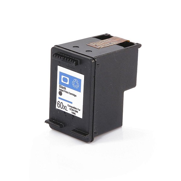 CARTUCHO DE TINTA COMPATÍVEL COM HP 60XL 901XL 675 PRETO MICROJET 13ML