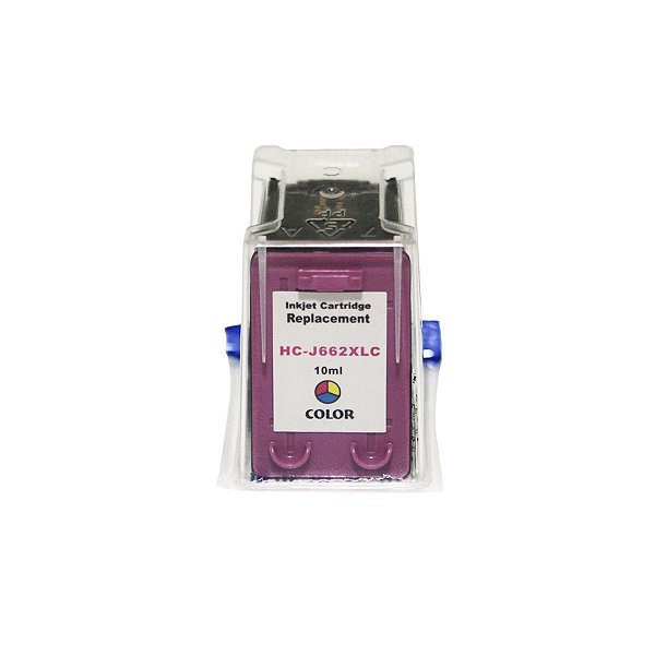 CARTUCHO DE TINTA COMPATÍVEL COM HP 662XL COLORIDO MICROJET 10ML