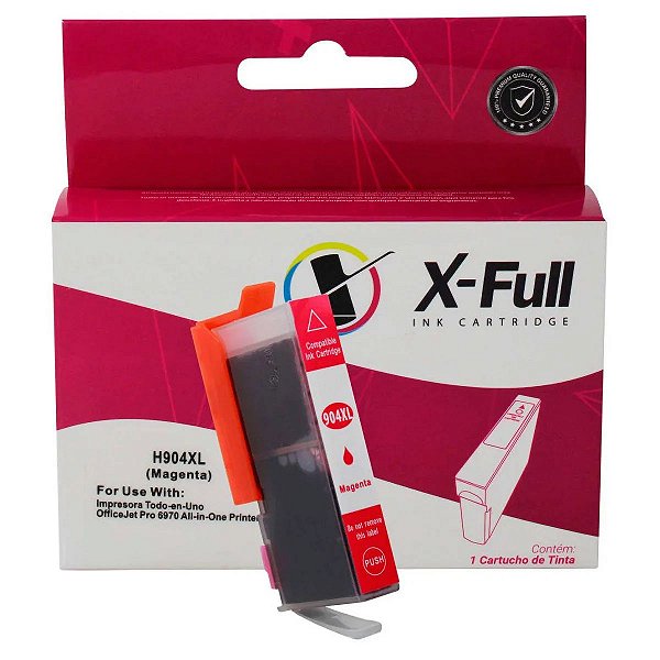 CARTUCHO DE TINTA COMPATÍVEL COM HP 904XL MAGENTA X-FULL 14ML