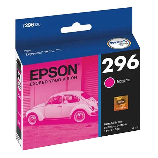 CARTUCHO DE TINTA ORIGINAL EPSON 296 MAGENTA 4ML