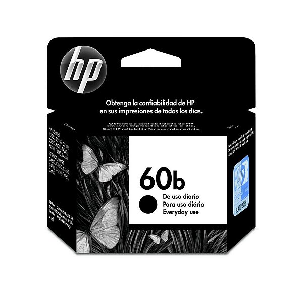 CARTUCHO DE TINTA ORIGINAL HP 60B PRETO 4,5ML