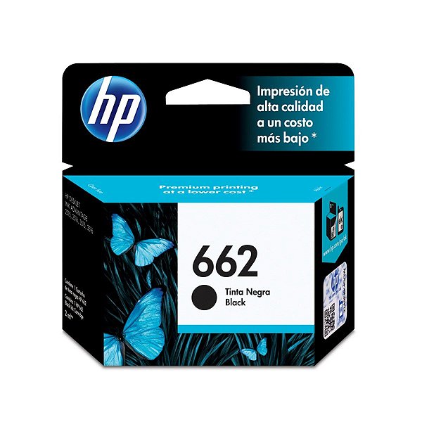 CARTUCHO DE TINTA ORIGINAL HP 662 PRETO 2ML