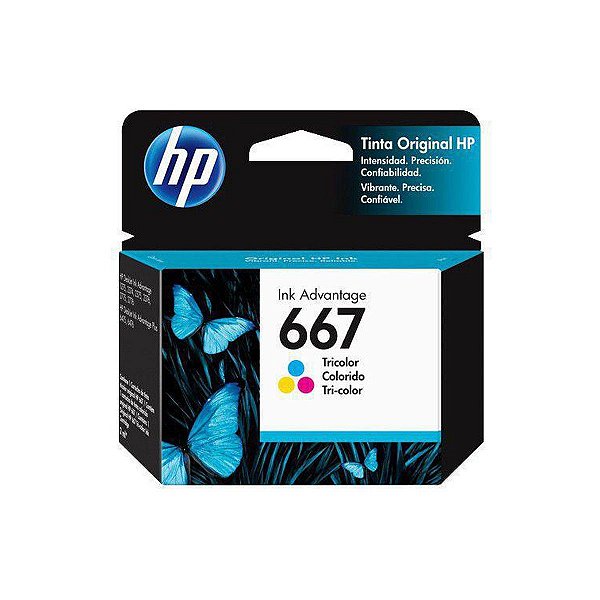 CARTUCHO DE TINTA ORIGINAL HP 667 COLORIDO 2ML
