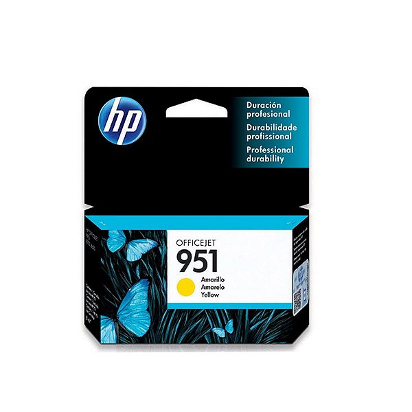 CARTUCHO DE TINTA ORIGINAL HP 951 AMARELO 8ML