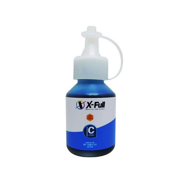 REFIL DE TINTA COMPATÍVEL COM BROTHER T601C CIANO X-FULL 50ML