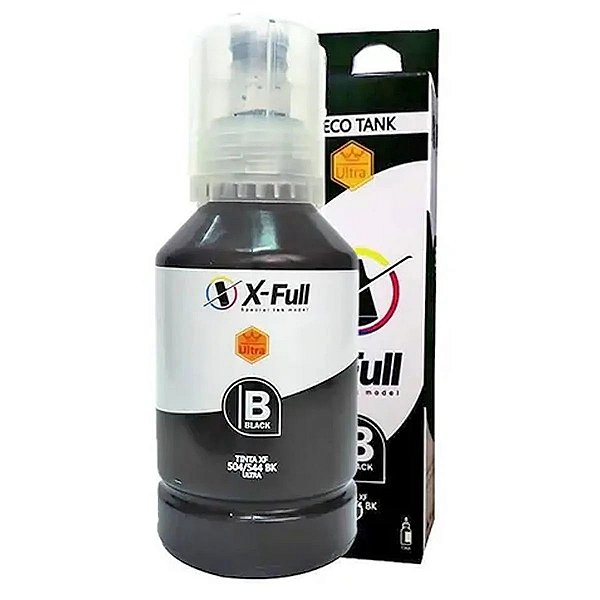 REFIL DE TINTA COMPATÍVEL COM EPSON T504BK PIGMENTADA PRETO X-FULL 127ML