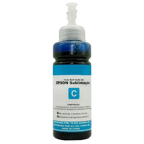 REFIL DE TINTA COMPATÍVEL COM EPSON UNIVERSAL C SUBLIMÁTICA CIANO MASTERPRINT 100ML