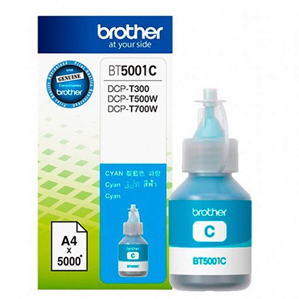 REFIL DE TINTA ORIGINAL BROTHER BT5001C PIGMENTADA CIANO 48,8ML