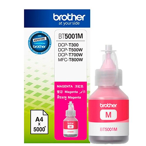 REFIL DE TINTA ORIGINAL BROTHER BT5001M PIGMENTADA MAGENTA 48,8ML