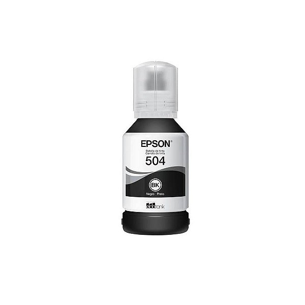 REFIL DE TINTA ORIGINAL EPSON T504BK PIGMENTADA PRETO 127ML