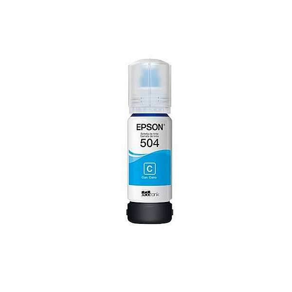 REFIL DE TINTA ORIGINAL EPSON T504C CORANTE CIANO 70ML