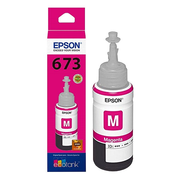 REFIL DE TINTA ORIGINAL EPSON T673M CORANTE MAGENTA 70ML