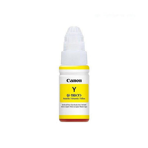 REFIL DE TINTA ORIGINAL CANON GI190Y CORANTE AMARELO 70ML