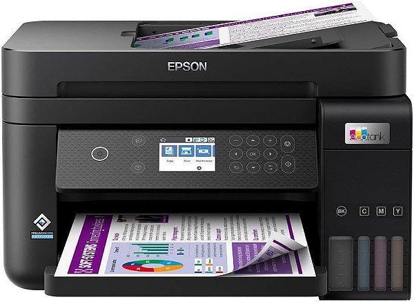 IMPRESSORA MULTIFUNCIONAL EPSON ECOTANK L6270 3 EM 1 USB/WI-FI/ETHERNET BIVOLT PRETO