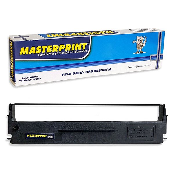 FITA PARA IMPRESSORA COMPATÍVEL COM EPSON LX 350 LX 300 + ll 13MMx12M MASTERPRINT PRETO