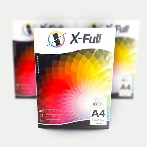 PAPEL FOTOGRÁFICO GLOSSY 180G A4 COM 50 FOLHAS X-FULL