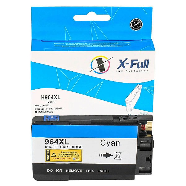 CARTUCHO DE TINTA COMPATÍVEL COM HP 964XL CIANO X-FULL 25,5ml
