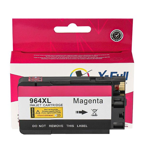 CARTUCHO DE TINTA COMPATÍVEL COM HP 964XL MAGENTA X-FULL25,5ml